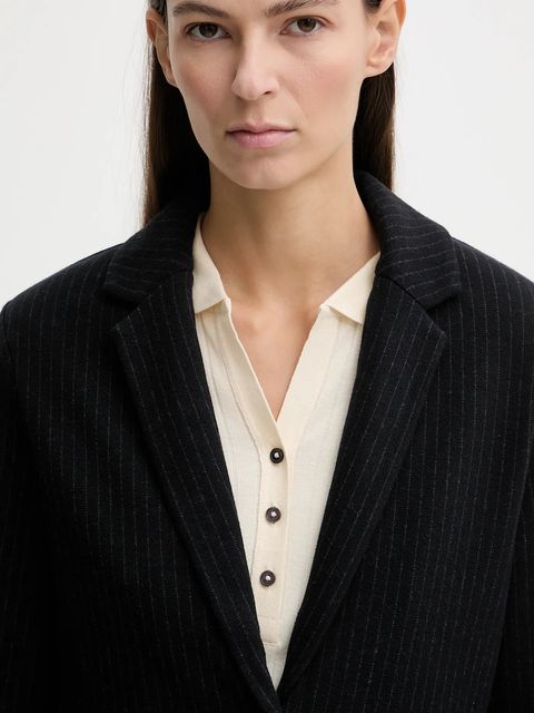 Marc O'Polo marynarka kolor granatowy jednorzędowa wzorzysta 600305058067