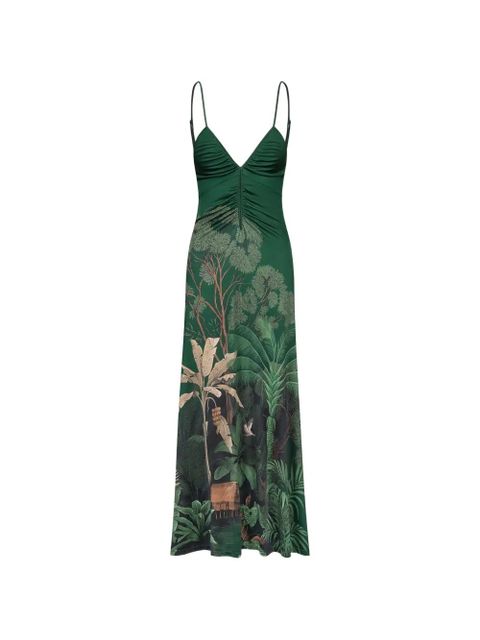 Johanna Ortiz Nuestra Tierra floral-pattern midi dress - Green - zdjęcie produktu nr 1