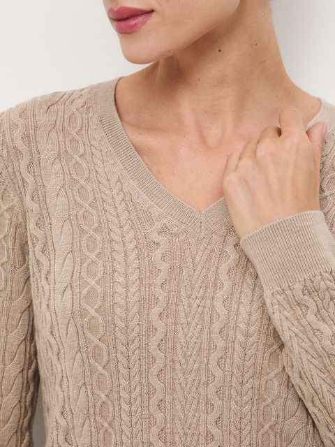 Medicine sweter z wełny merino kolor beżowy