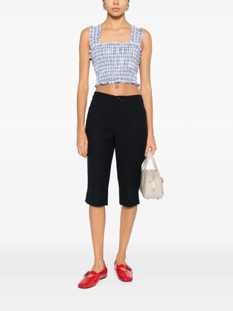 Maje check-pattern ruffled top - White - zdjęcie produktu nr 2