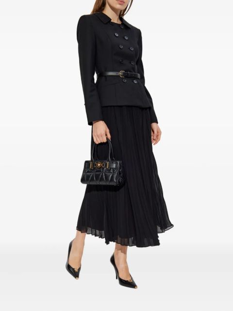 Self-Portrait belted double-breasted midi dress - Black