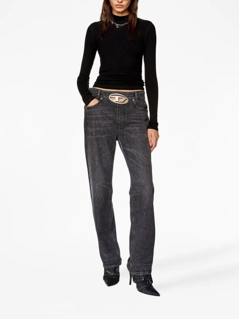 Diesel T-Mokky-Ls-Microdiv mock-neck top - Black