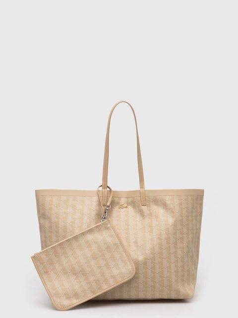 Lacoste torebka kolor beżowy