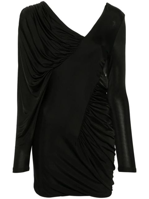 Saint Laurent draped mini dress - Black - zdjęcie produktu nr 1