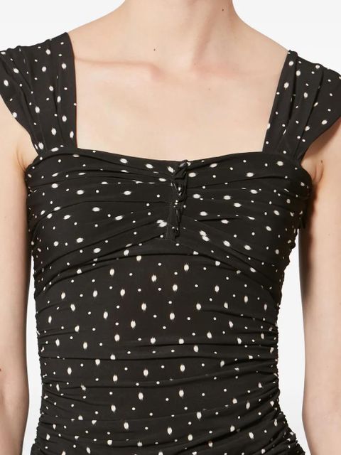 ISABEL MARANT polka-dot gathered Gemina top - Black