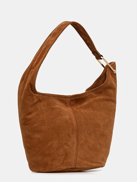 MICHAEL Michael Kors torebka zamszowa kolor brązowy 30F4G2YL6S