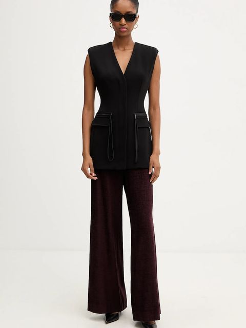 Pinko kamizelka kolor czarny jednorzędowa 106070 A04I