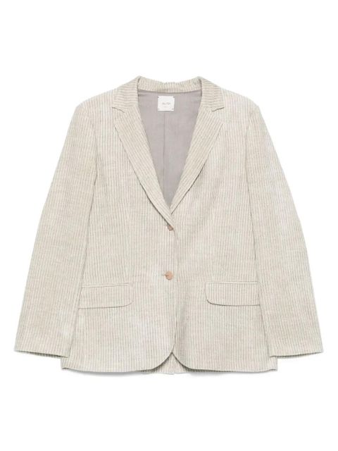 Alysi single-breasted velvet blazer - Neutrals - zdjęcie produktu nr 1