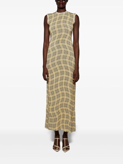 Rabanne tartan-check maxi dress - Neutrals - zdjęcie produktu nr 2
