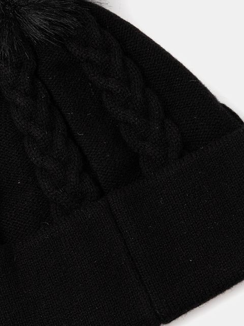 Liu Jo czapka z wełną kolor czarny 2F5058.M0300