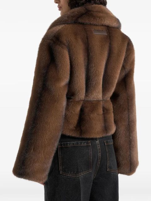 Manière De Voir Nola faux-fur jacket - Brown