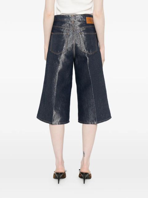 GANNI belt-loops shorts - Blue