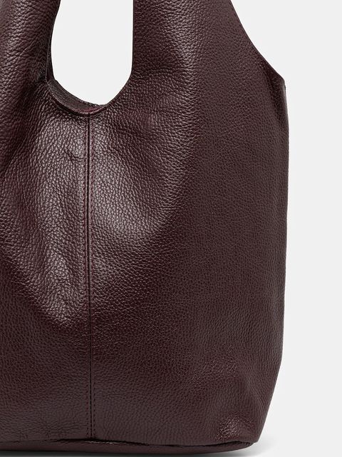 Answear.LAB torebka skórzana kolor bordowy