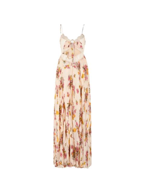 Blumarine sleveless floral dress - Neutrals - zdjęcie produktu nr 2