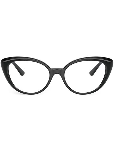 Versace Eyewear Medusa-plaque cat-eye frame glasses - Black - zdjęcie produktu nr 1