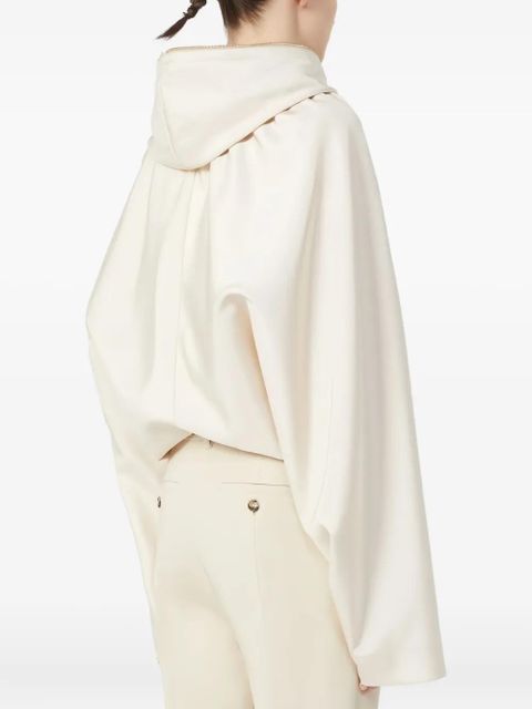 Sportmax hooded zip-front jacket - Neutrals