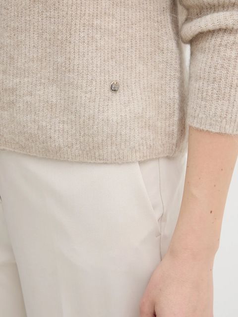 Mos Mosh kardigan z dodatkiem alpaki Almine damski kolor beżowy lekki 158680