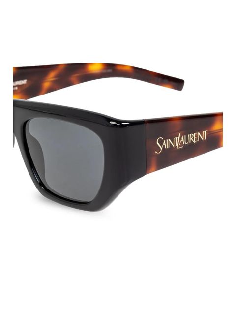Saint Laurent Eyewear logo-print sunglasses - Black