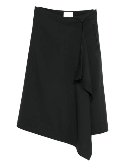 AMI Paris asymmetrical wrap skirt - Black
