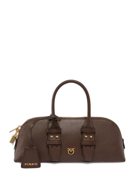 PINKO leather top-handle tote bag - Brown - zdjęcie produktu nr 1