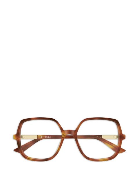 Chloé Eyewear logo-detail glasses - Brown - zdjęcie produktu nr 1