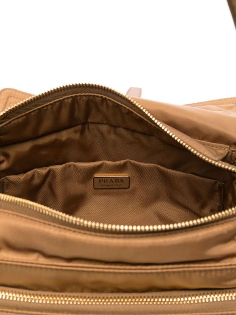 Prada triangle-logo cross body bag - Brown