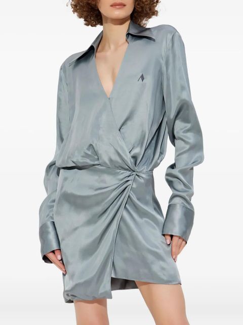The Attico wrap-front mini dress - Blue - zdjęcie produktu nr 2