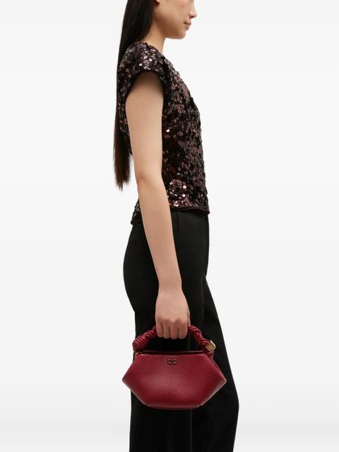 GANNI twisted-handle tote bag - Red - zdjęcie produktu nr 2