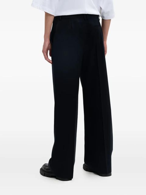 The Row pleated wide-leg trousers - Black