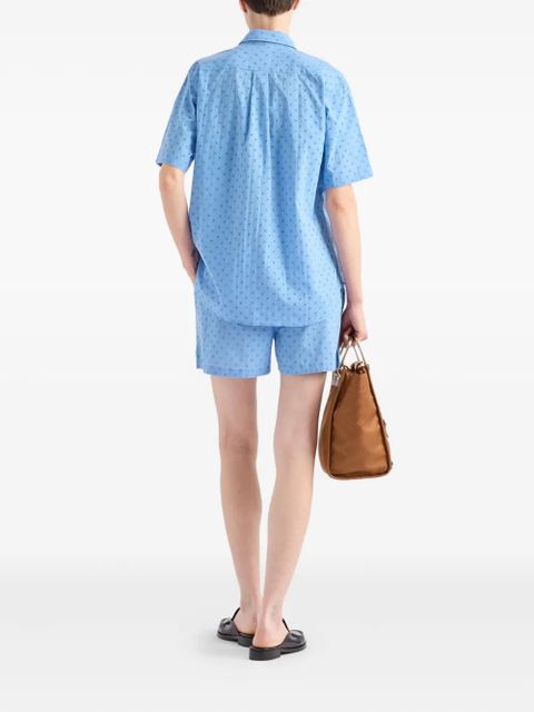Prada embroidered shorts - Blue