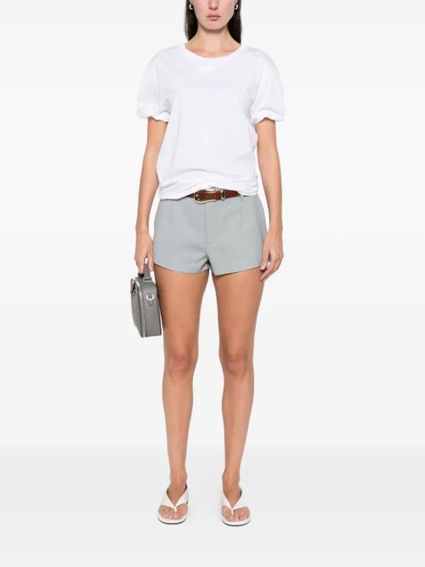 Prada triangle logo jersey T-shirt - White