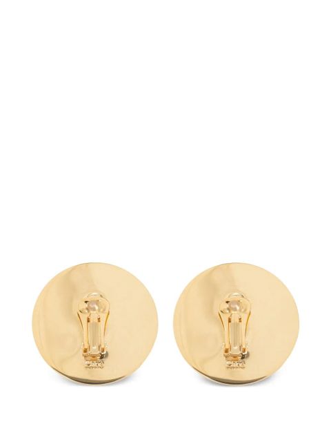Chloé Pleats clip-on earrings - Black
