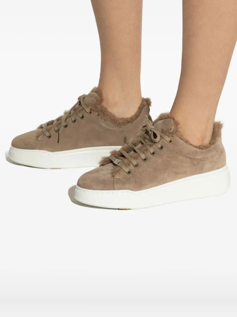 Max Mara fur trim trainers - Neutrals