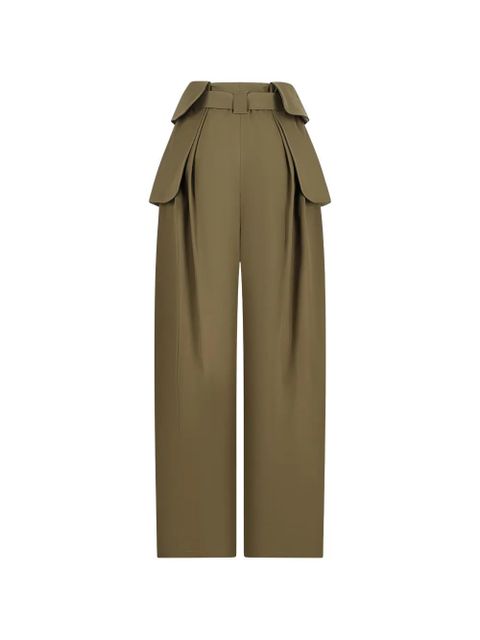 LOEWE belted pleated cargo-pants - Green - zdjęcie produktu nr 2
