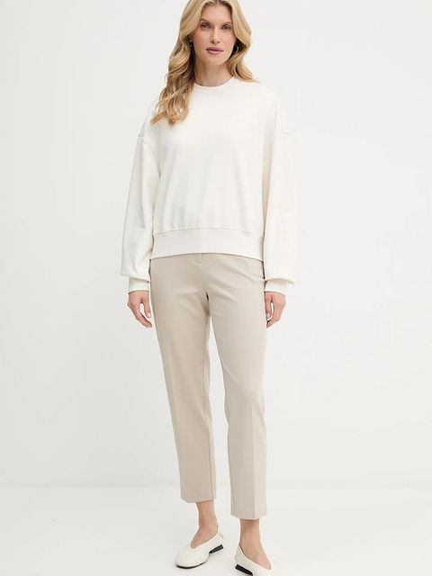 Calvin Klein bluza bawełniana damska kolor beżowy z aplikacją LV044C209G - zdjęcie produktu nr 2