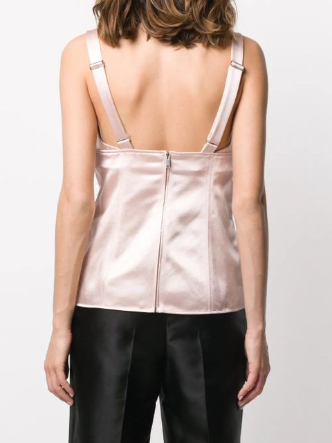 Givenchy V-neck satin top - Pink