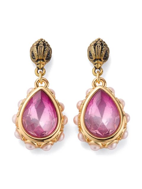 Kurt Geiger London kolczyki damskie metalowe z cyrkonią - zdjęcie produktu nr 2