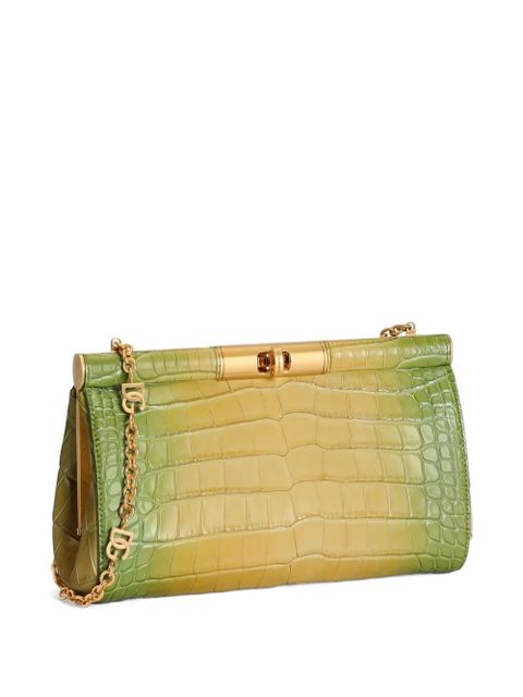 Dolce & Gabbana Marlene degradé alligator shoulder bag - Green