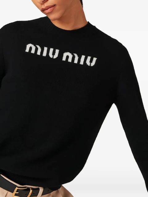 Miu Miu wool and cashmere sweater - Black