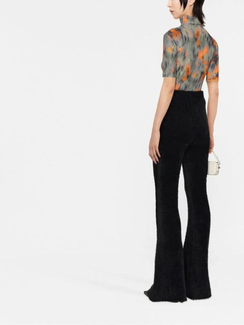 AMBUSH flared-leg high-waisted trousers - Black