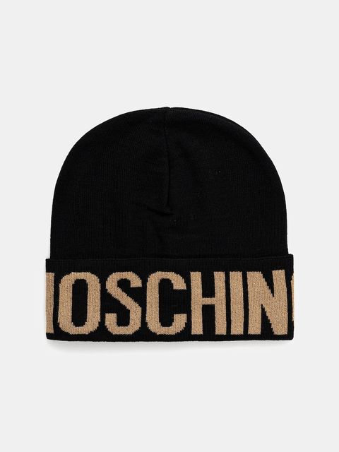 Moschino czapka z wełną kolor czarny M3349 65457 - zdjęcie produktu nr 1