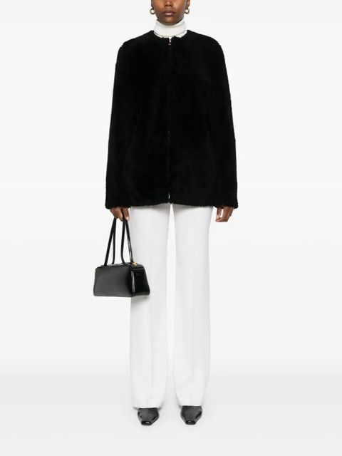 TOTEME shearling jacket - Black - zdjęcie produktu nr 2