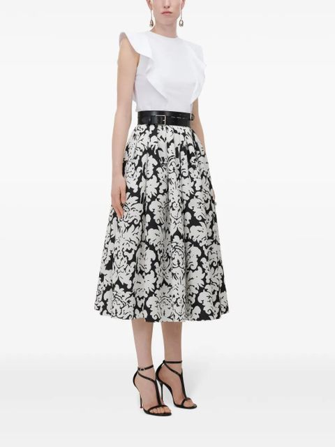 Alexander McQueen frill-embellished tank top - White