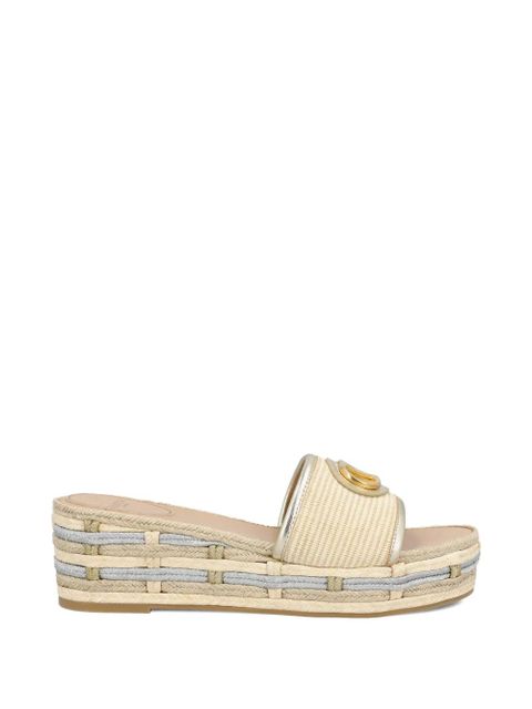 Valentino Garavani logo-plaque platform espadrilles - Neutrals - zdjęcie produktu nr 1