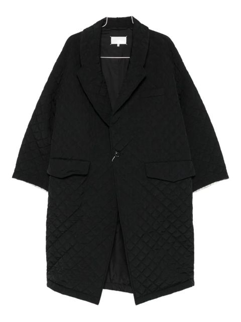 Maison Margiela four stitch-logo quilted coat - Black