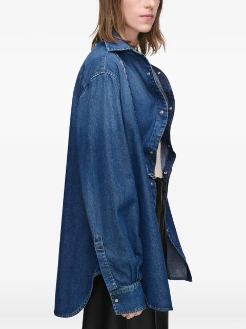 Maison Margiela Folded Collar Denim Shirt - Blue