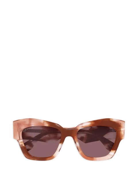 Gucci Eyewear logo-detail sunglasses - Brown - zdjęcie produktu nr 1