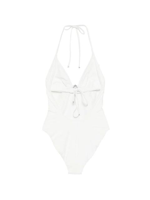 Tory Burch logo-plaque swimsuit - White - zdjęcie produktu nr 2