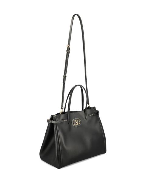 Valentino Garavani Antibes Vlogo-signature leather tote bag - Black - zdjęcie produktu nr 2