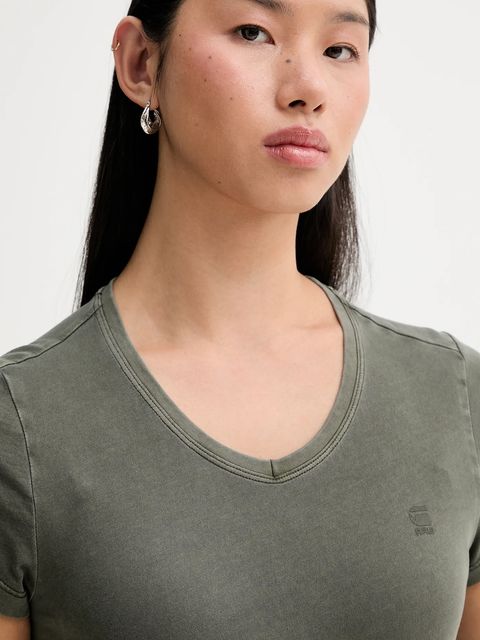 G-Star t-shirt bawełniany damski kolor zielony D24533-B059